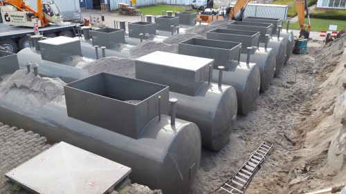 Ondergrondse tank met tankschacht | opslagtank ondergronds | opslagtank ondergronds
